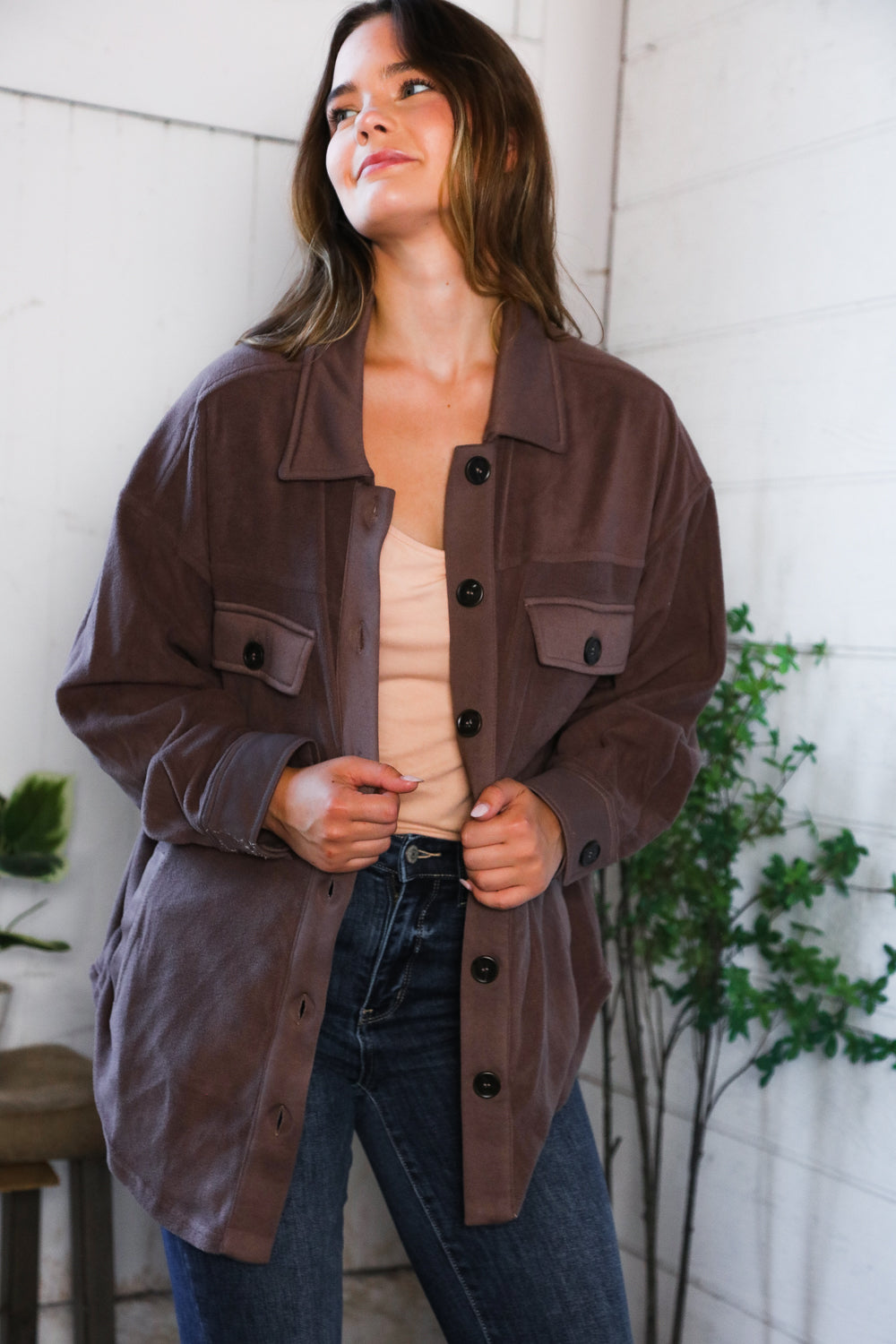 Everyday Adventures Mocha Shacket